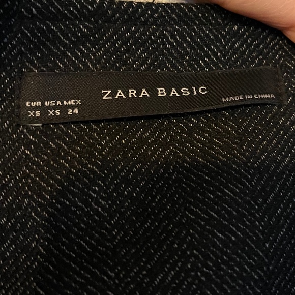Zara Basic Wool Blend Lined Black Skirt - Picture 6 of 6
